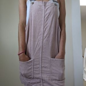 Pink overall skirt / courderoy